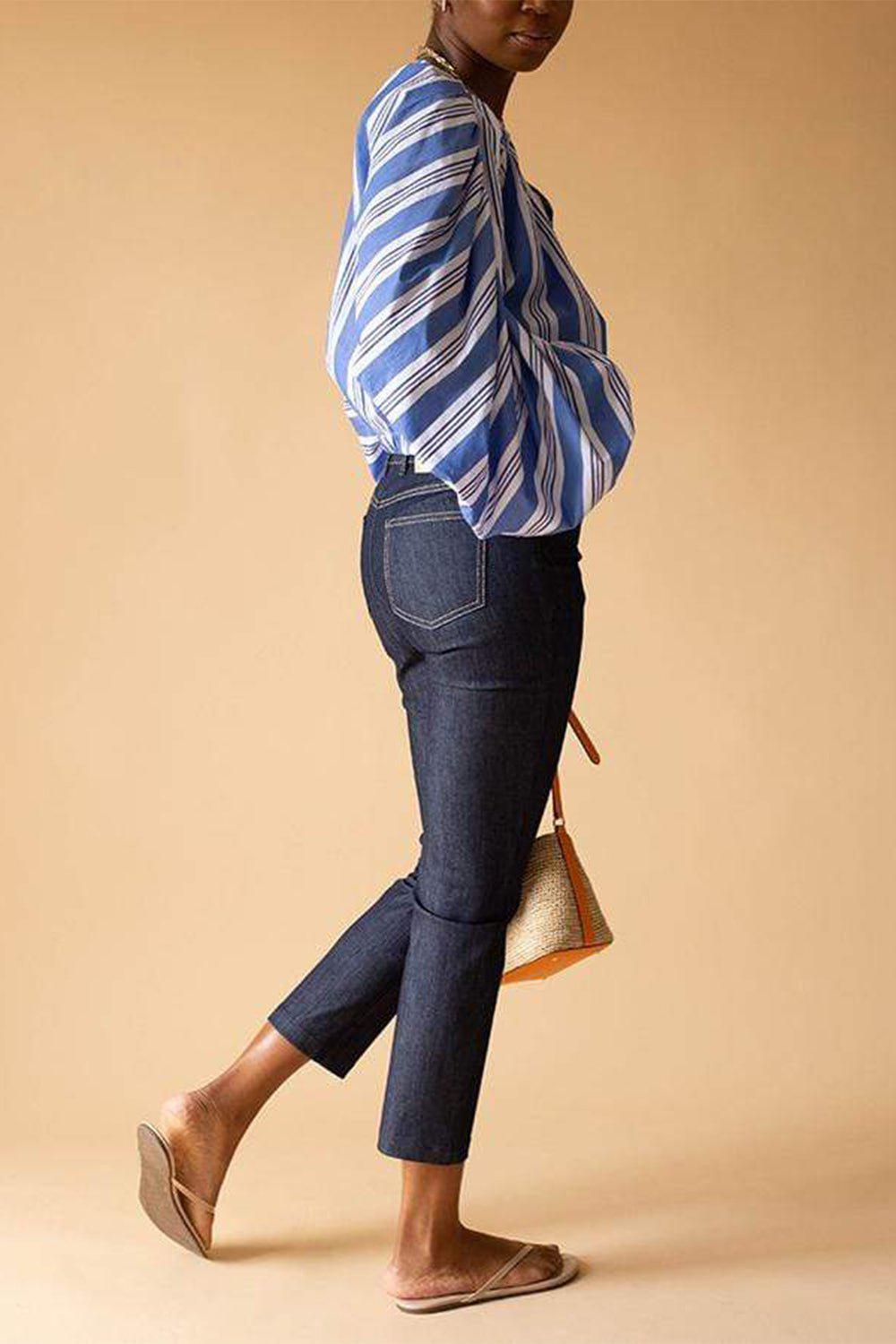 ESCADA-Signature Denim Pant-BLUE