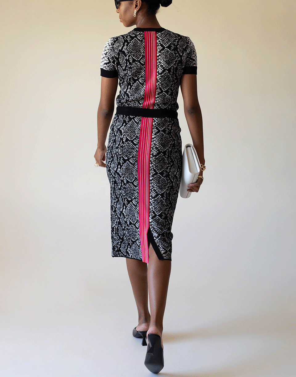 ESCADA-Black and White Rutha Pencil Skirt-