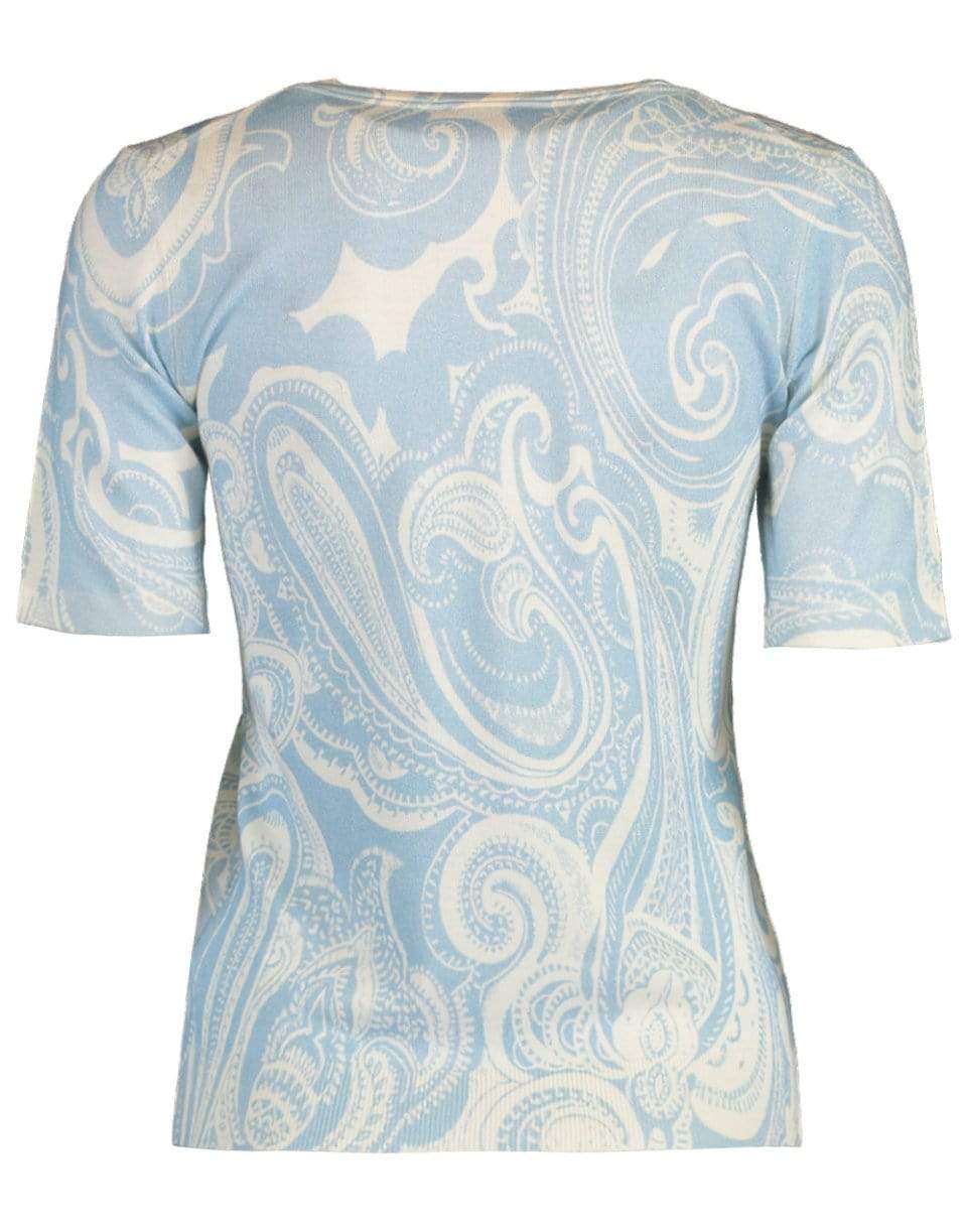 ESCADA-Sahan Crewneck Top-LT BLUE