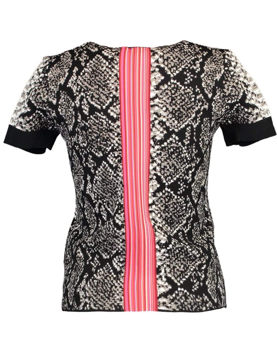 ESCADA-Black and White Short Sleeve Santa Fe T-Shirt-