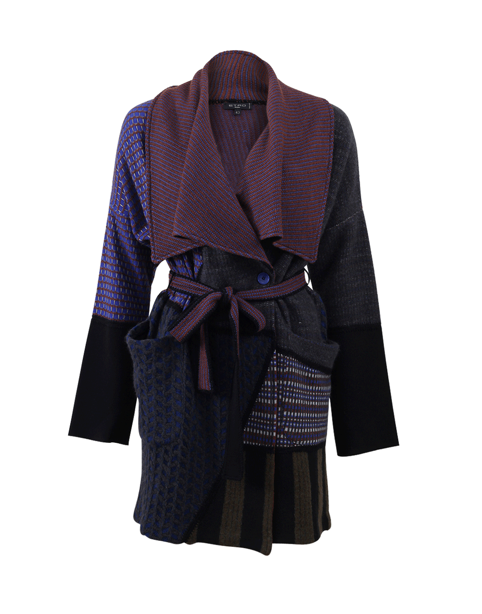 ETRO-Blocked Sweater Coat-