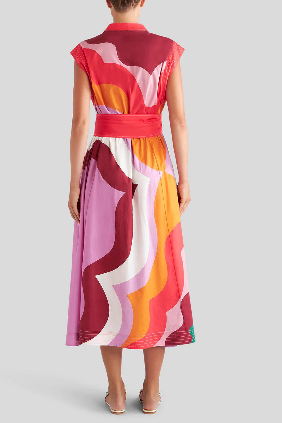 ETRO-Sleeveless Belted Midi Dress-