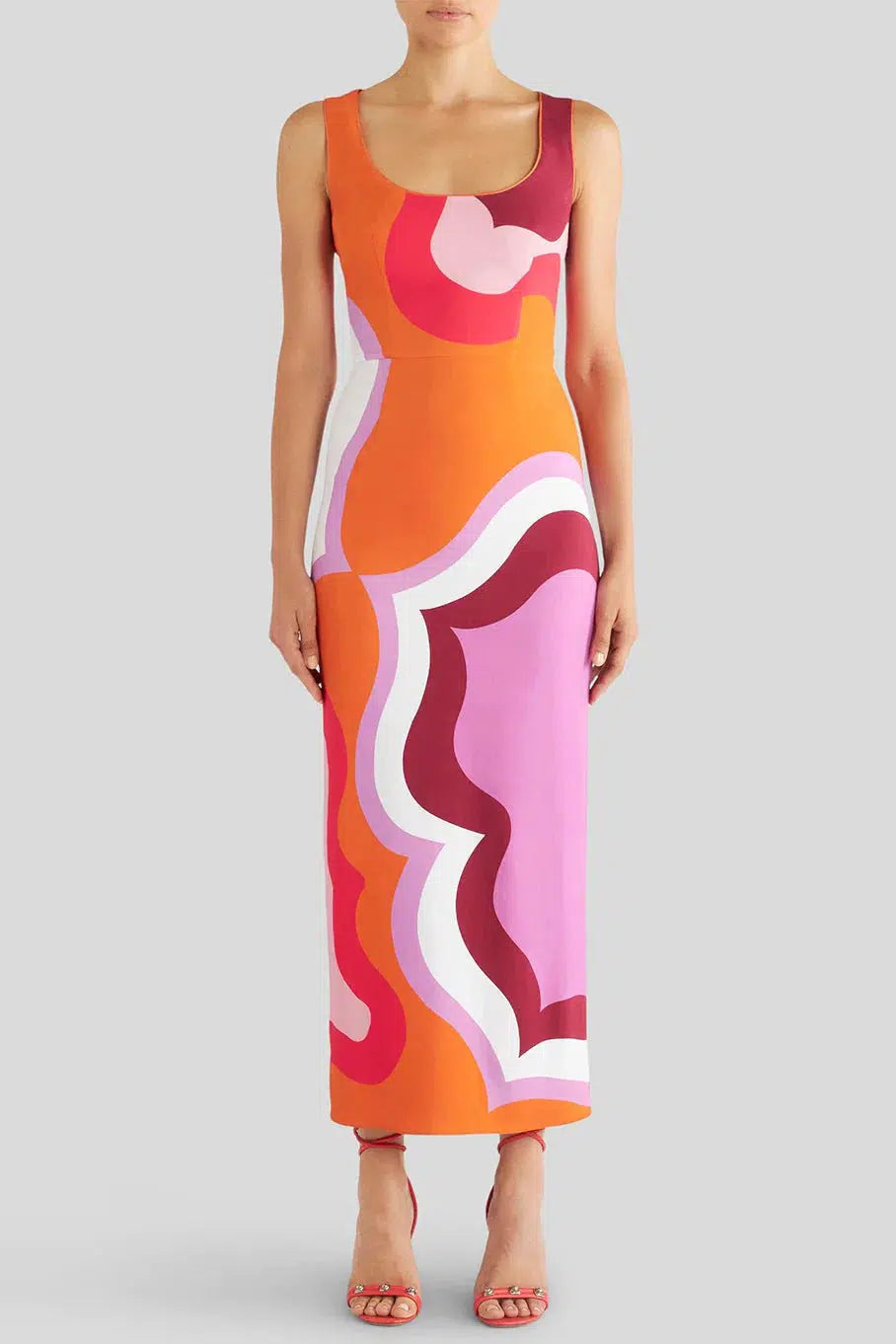 ETRO-Sleeveless Midi Dress - Arancio-