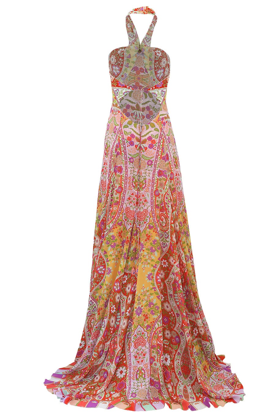 ETRO-Zodiac Halter Dress-ARANCIO
