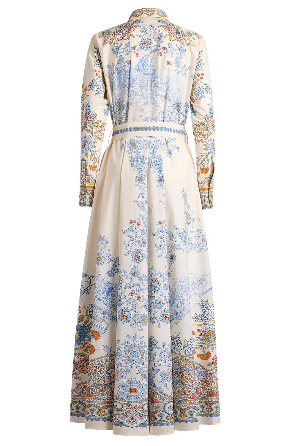  Floral Print Belted Maxi Dress-GEOMETRC-40-CLOTHINGDRESSCASUAL-ETRO 