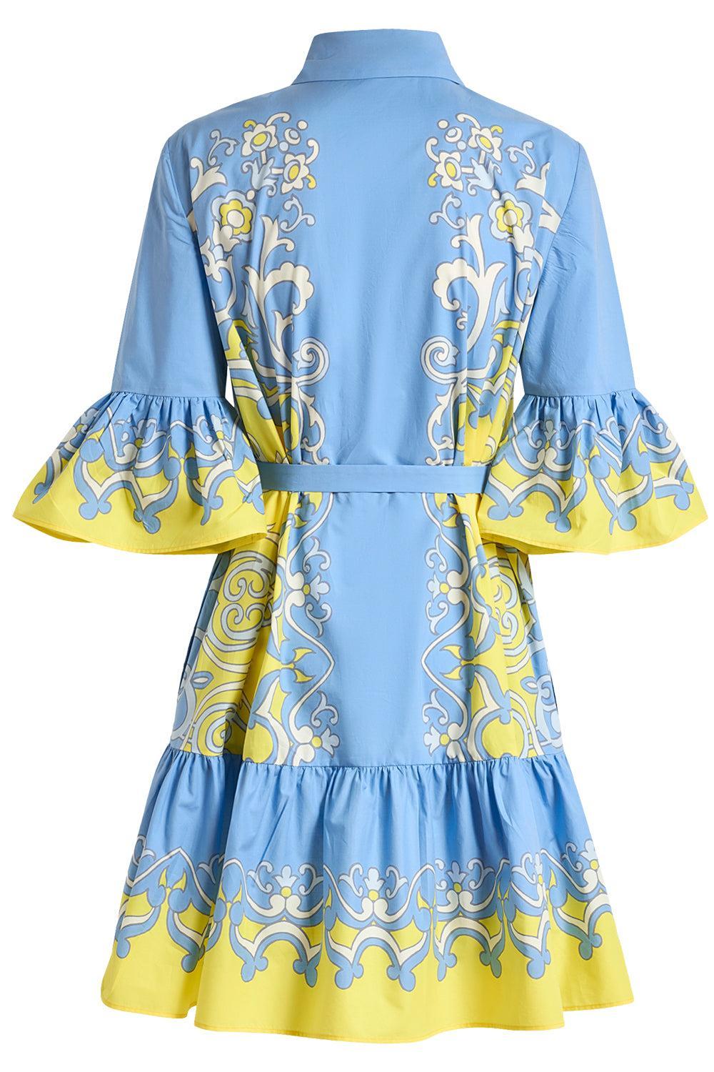  Ornamental Print Belted Mini Dress-GEOMETRC-40-CLOTHINGDRESSCASUAL-ETRO 