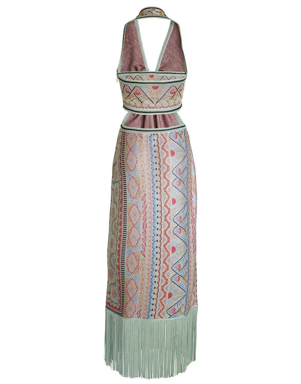 ETRO-Halter Neck Knit Maxi Dress-