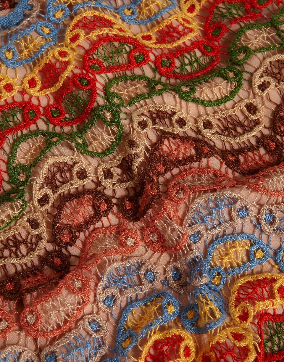 ETRO-Long Sleeve Crochet Maxi Dress-