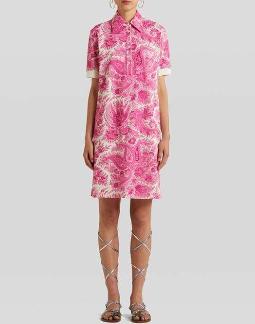 ETRO-Paisley Print Jersey Shirt Dress-