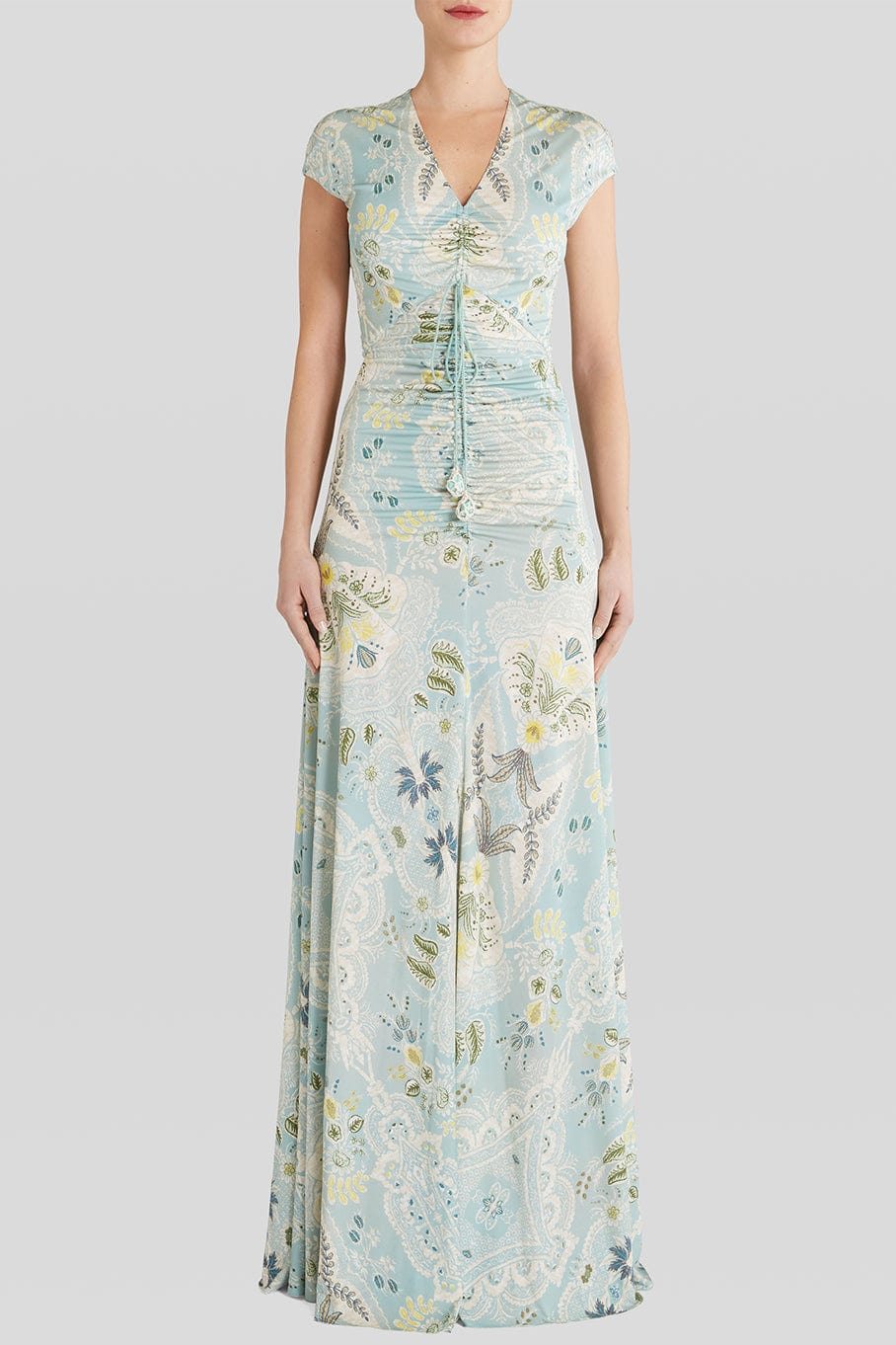 ETRO-Abito Short Sleeve Maxi Dress-