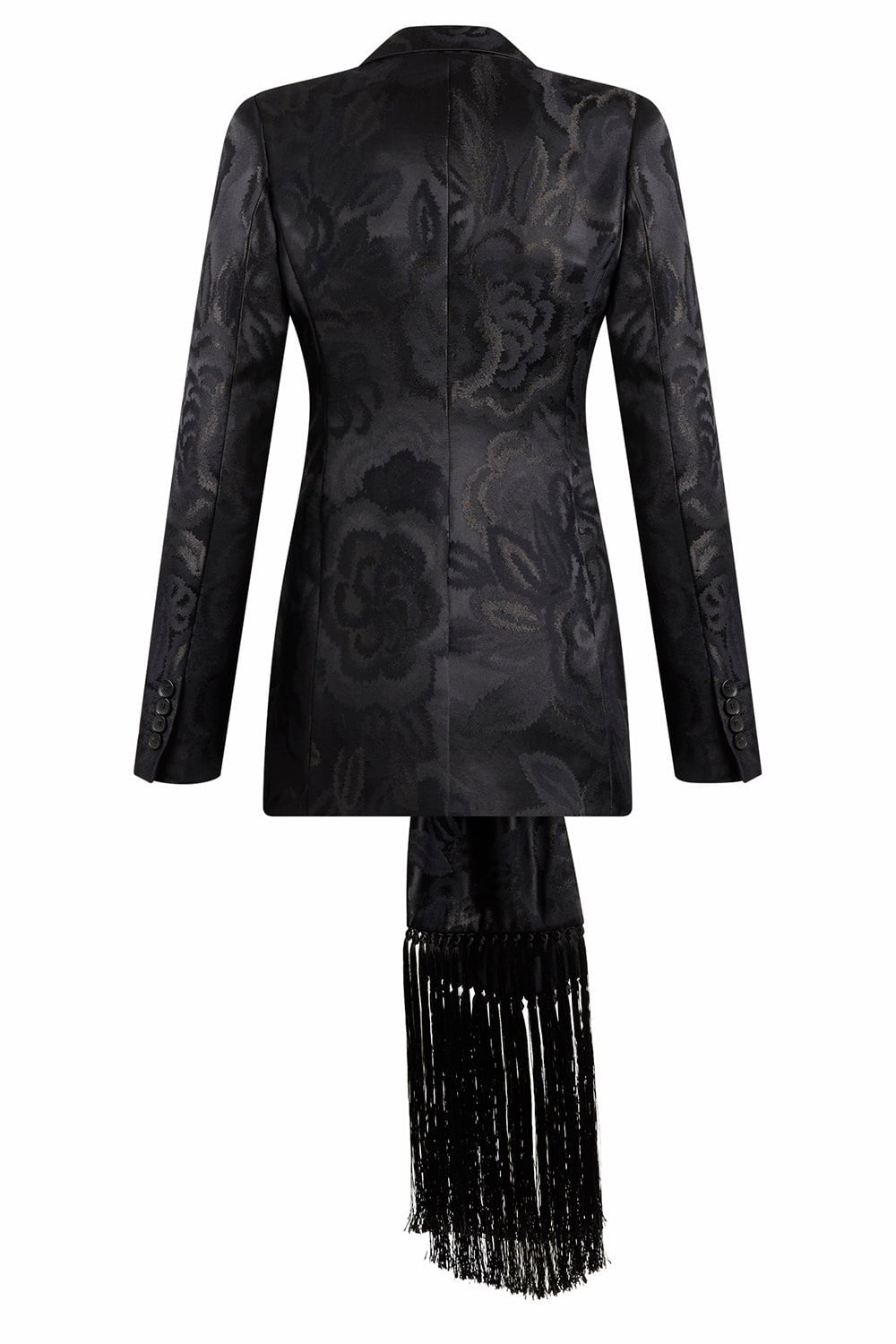 ETRO-Tie Front Fringe Blazer-