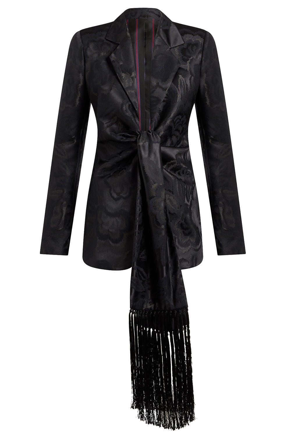 ETRO-Tie Front Fringe Blazer-