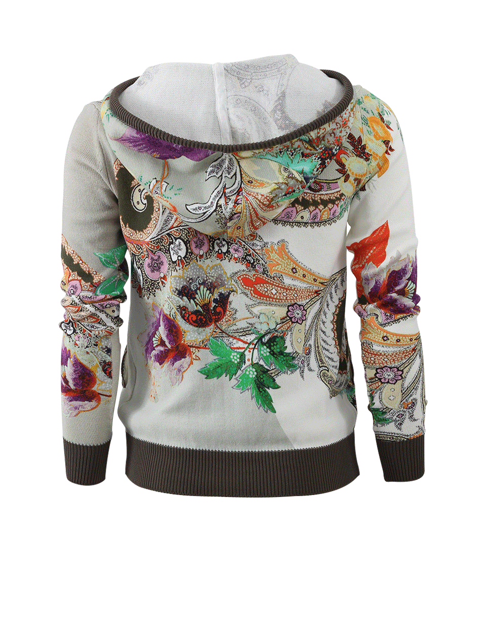 ETRO-Hooded Paisley Knit Jacket-