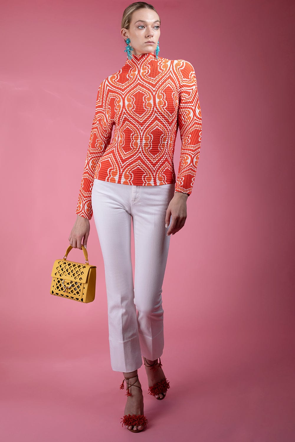 ETRO-Chakra Pleated Long Sleeve Top-