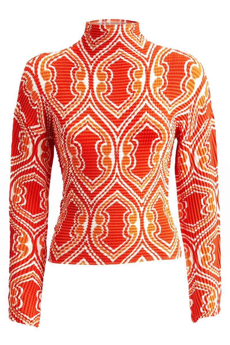 ETRO-Chakra Pleated Long Sleeve Top-