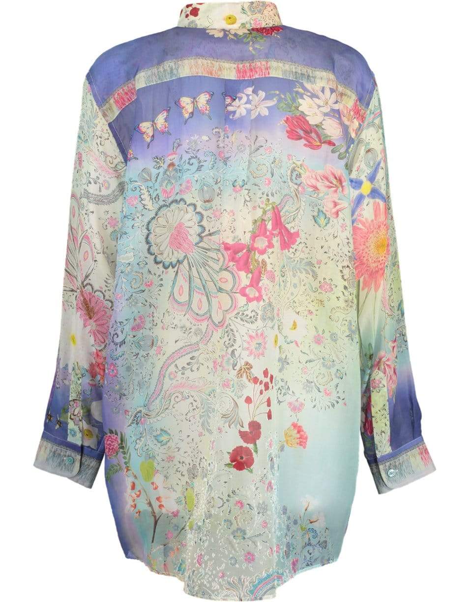 ETRO-Long Sleeve Button Down Oversized Printed Blouse-
