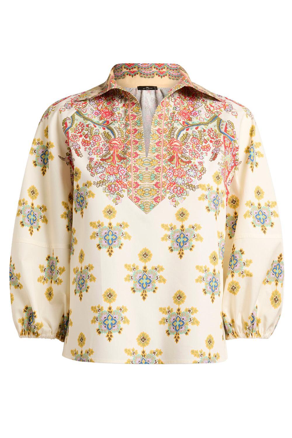  Floral Medallion Print Blouse-GEOMETRC-36-CLOTHINGTOPBLOUSE-ETRO 