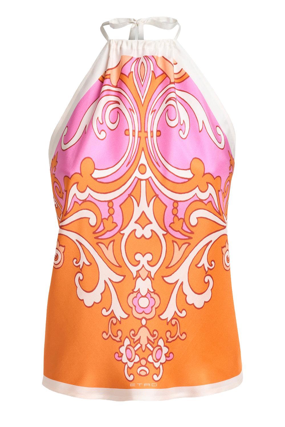 Ornamental Print Halter Top-GEOMETRC-O/S-CLOTHINGTOPBLOUSE-ETRO