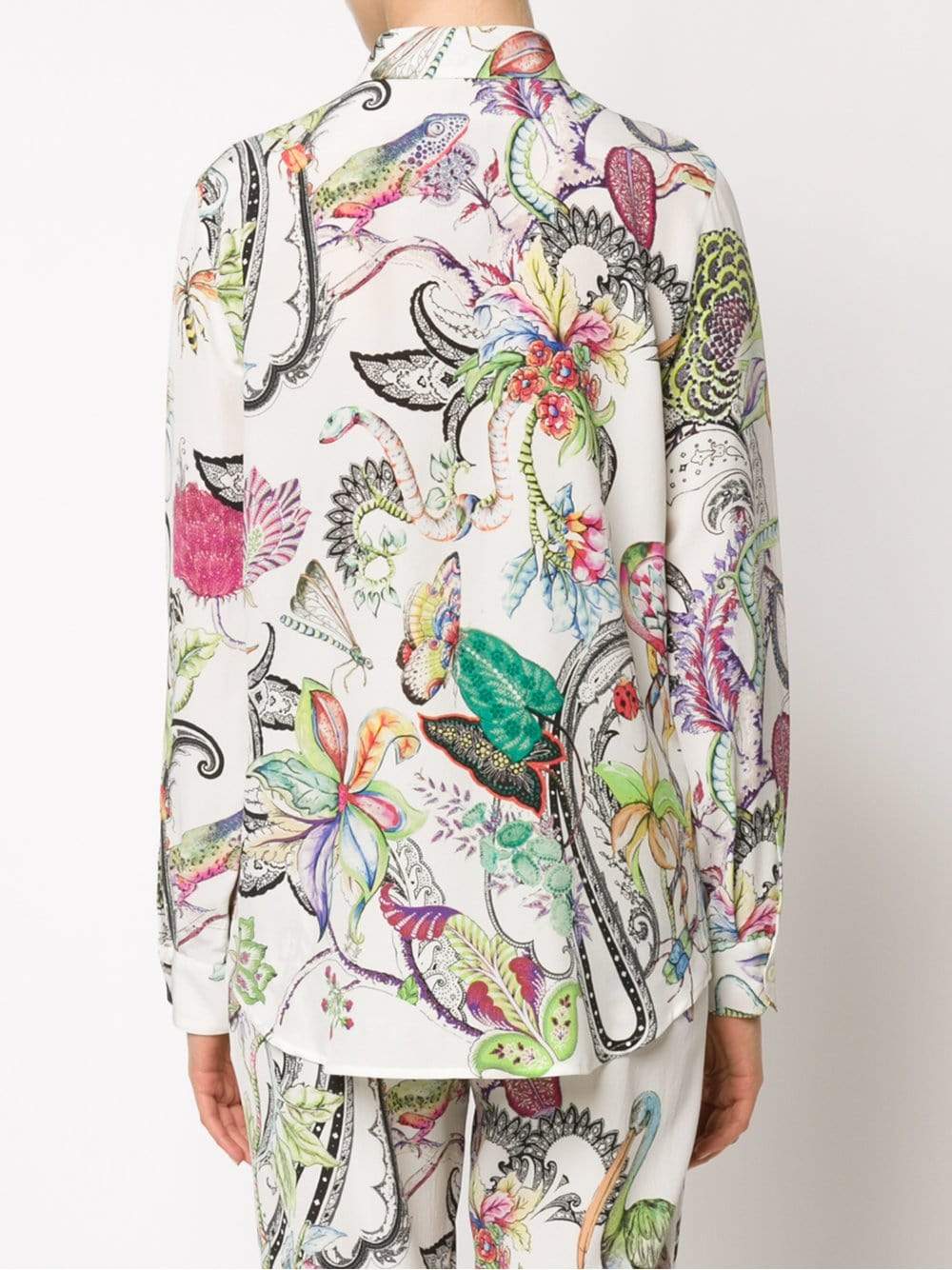 ETRO-Jungle Print Silk Blouse-