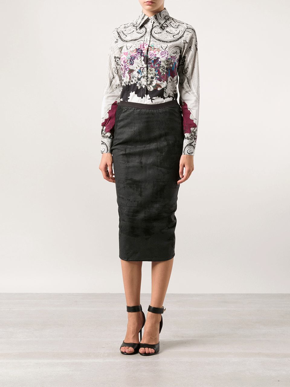 ETRO-Paisley Detail Stretch Blouse-