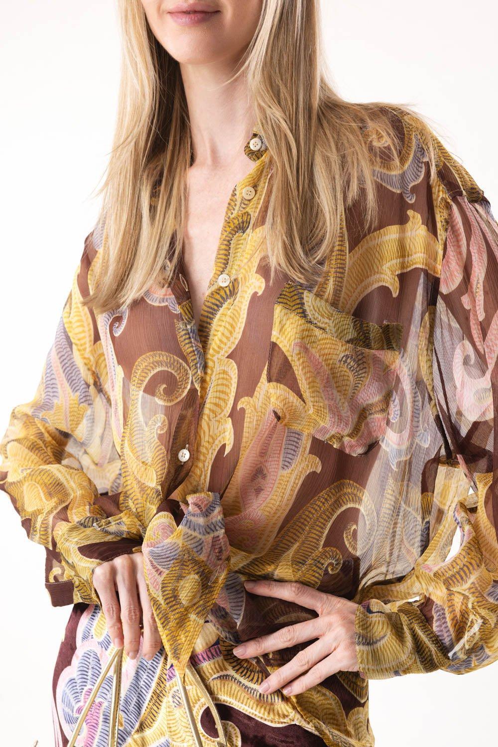ETRO-Oversized Button Down Blouse-