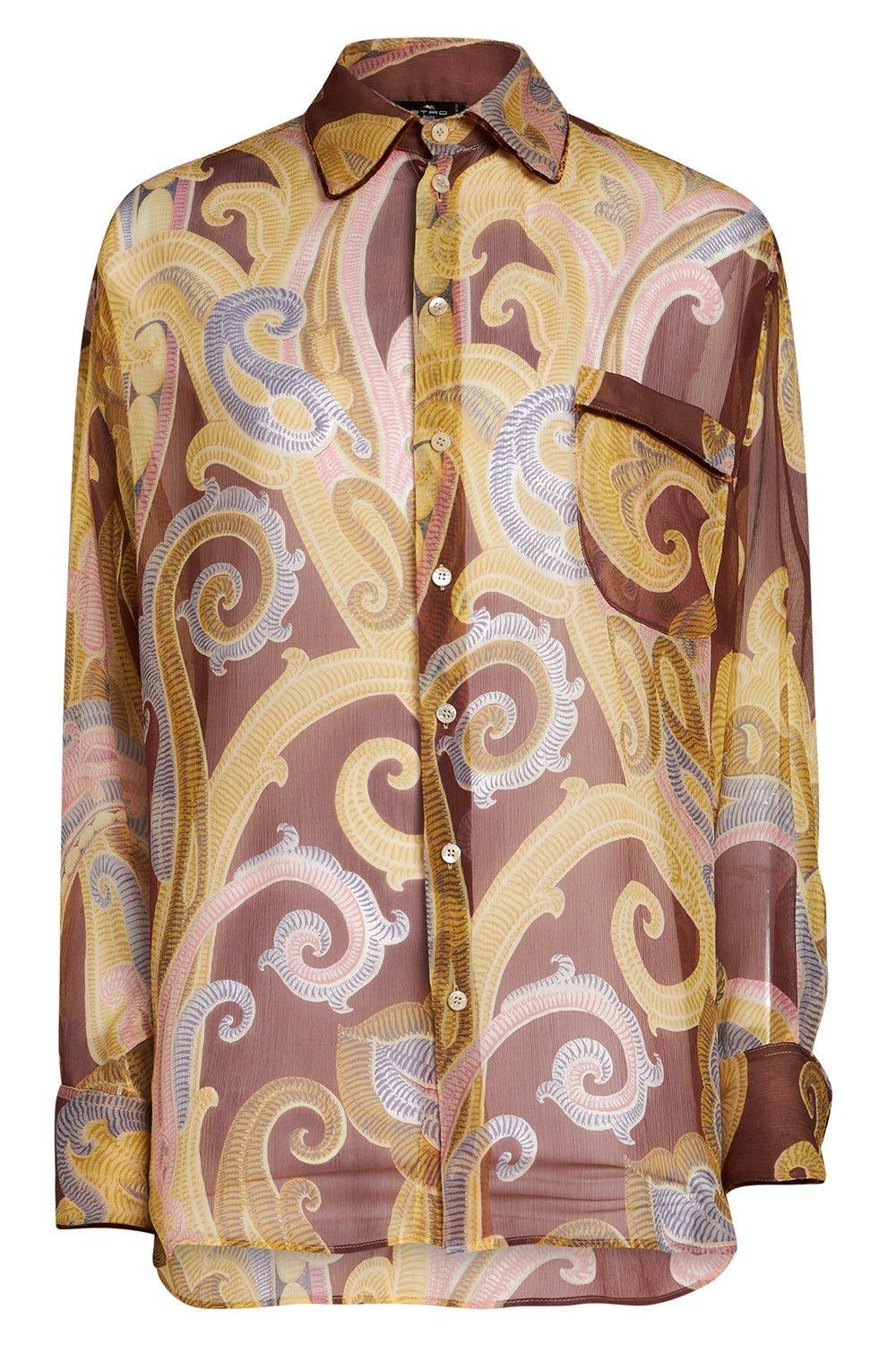 ETRO-Oversized Button Down Blouse-