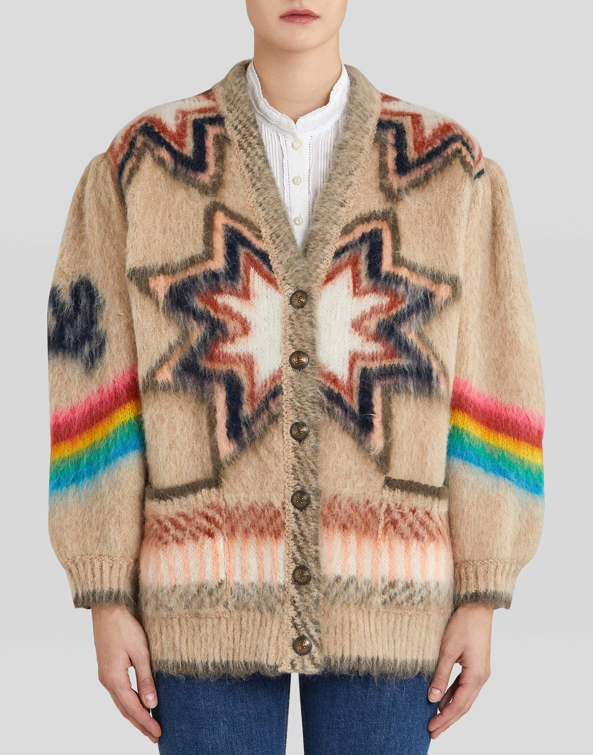 ETRO-Nashville Oversize V-Neck Cardigan Sweater-