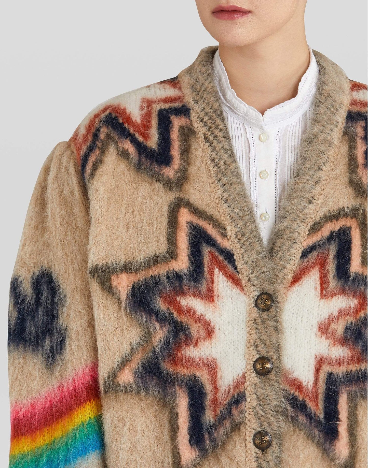 ETRO-Nashville Oversize V-Neck Cardigan Sweater-