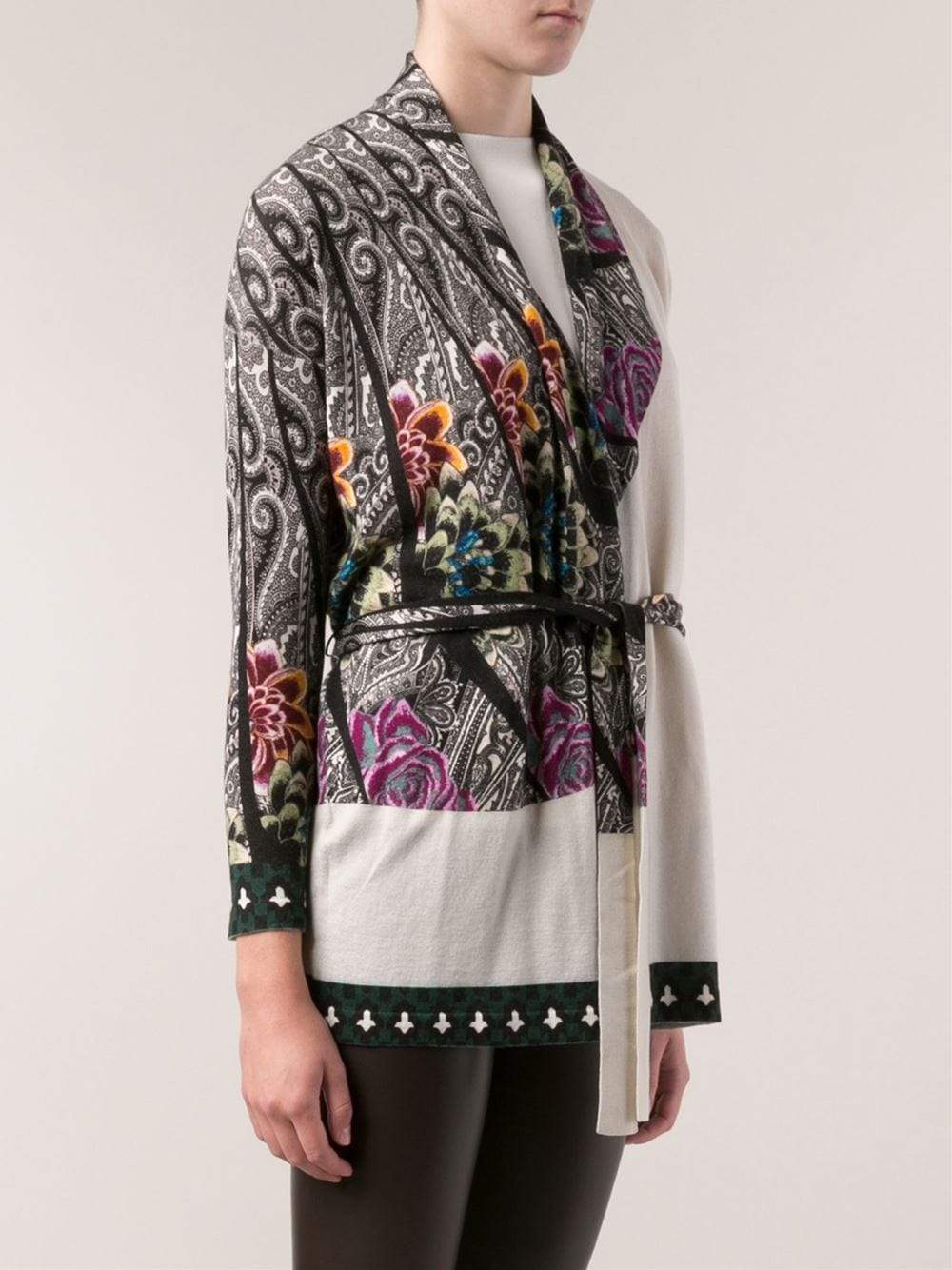 ETRO-Belted Drape Cardigan-