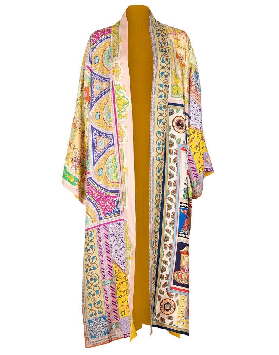 ETRO-Open Front Long Printed Kimono-MULTI