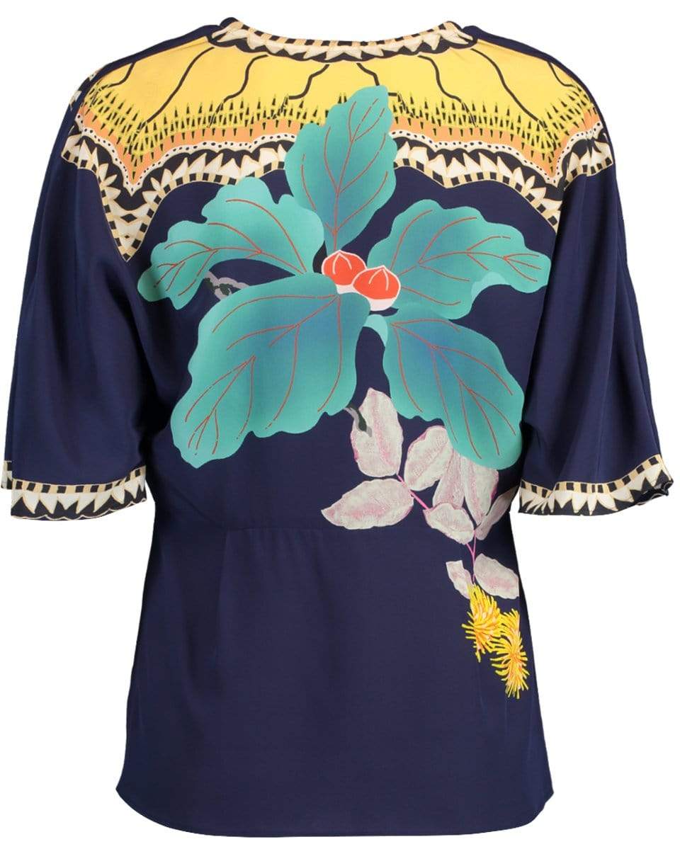 ETRO-Floral Print Wrap Top-