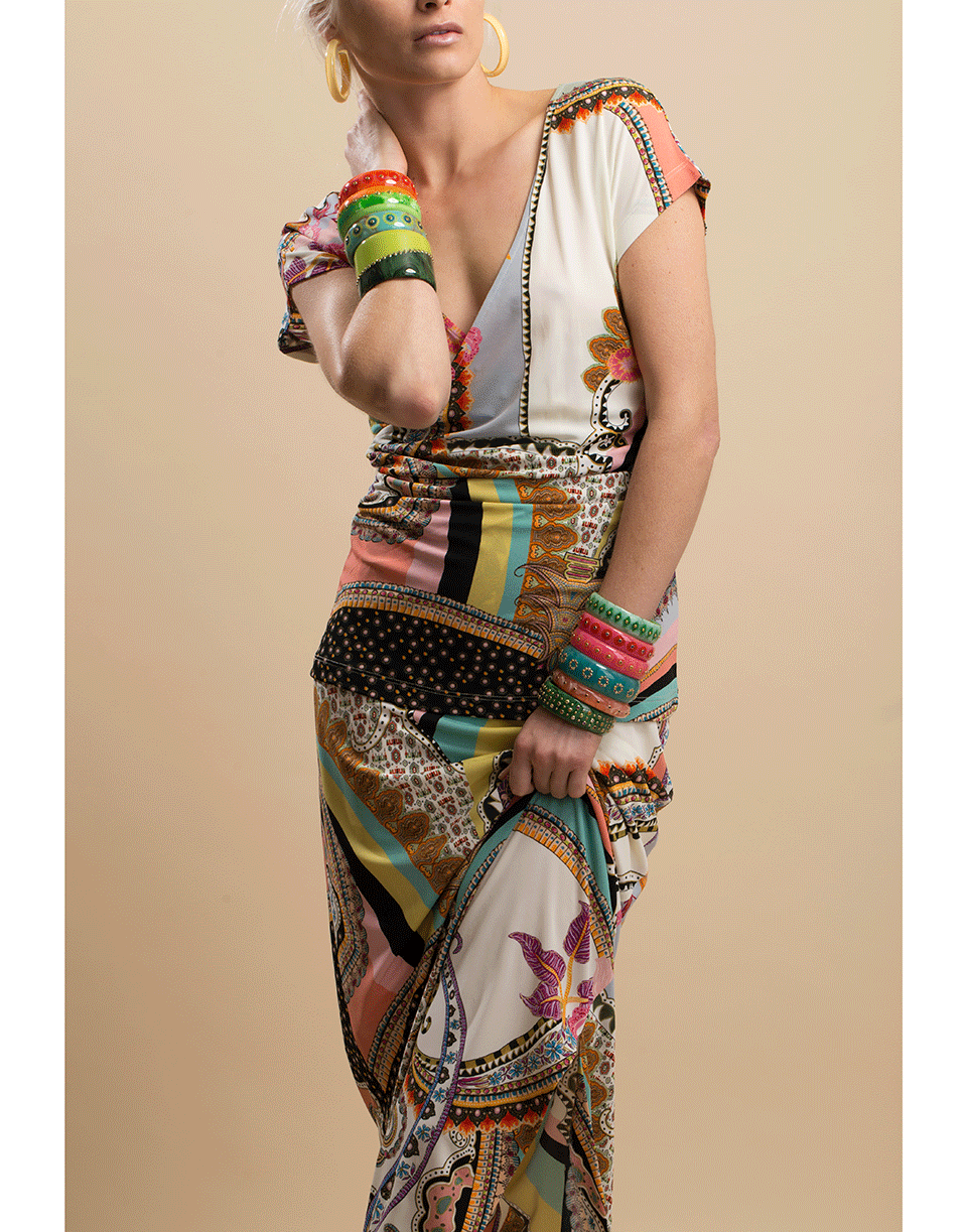 ETRO-Girasole Jersey Wrap Top-