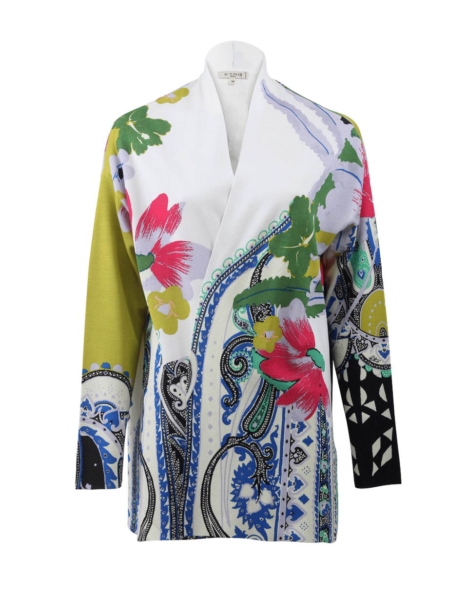 ETRO-Long Open Cardigan-