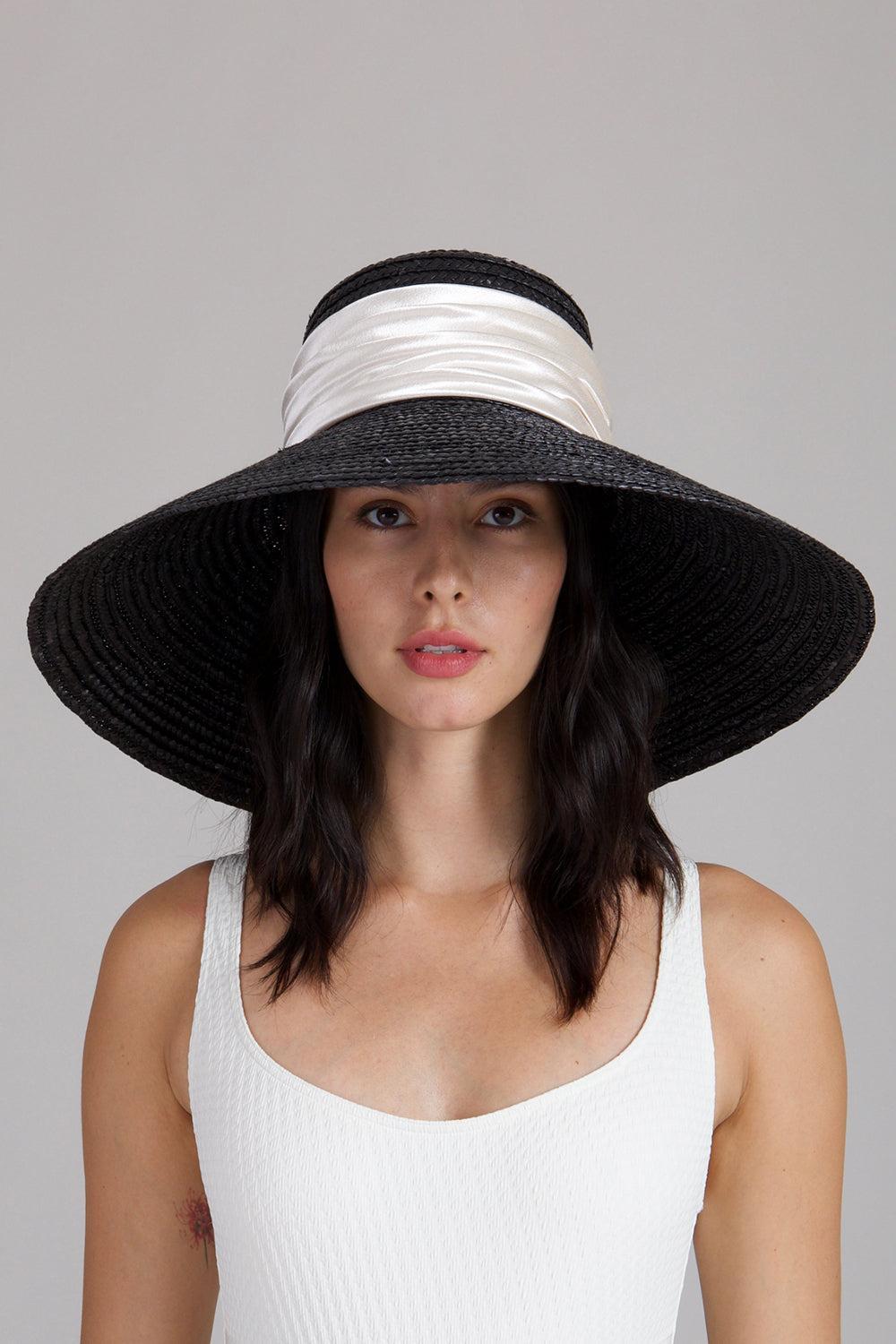 Mirabel Wide Brim Hat - Black-BLACK-O/S-ACCESSORIEHEADWEAR-EUGENIA KIM