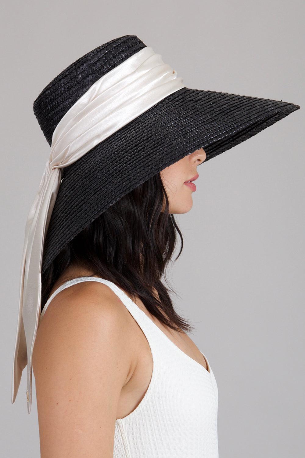 Mirabel Wide Brim Hat - Black-BLACK-O/S-ACCESSORIEHEADWEAR-EUGENIA KIM