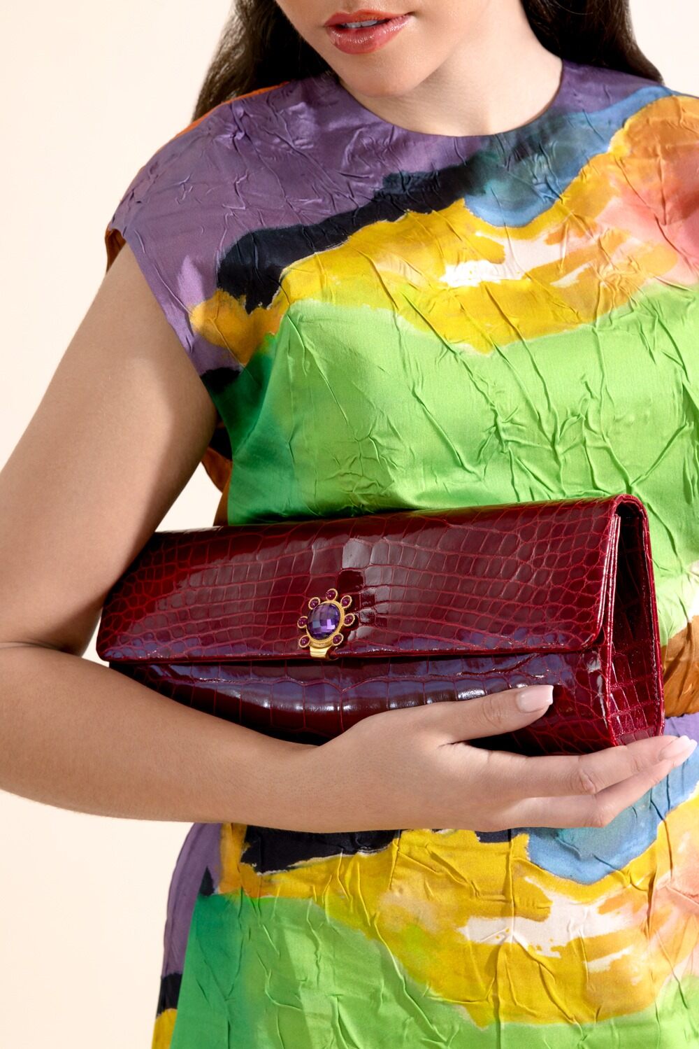 Classic Roll Clutch-RED-HANDBAGCLUTCHES-JADA LOVELESS