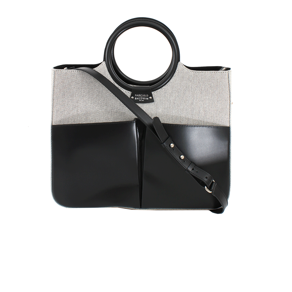 FAIRCHILD BALDWIN-Victoria Tweed Detail Tote-BLK/CRM