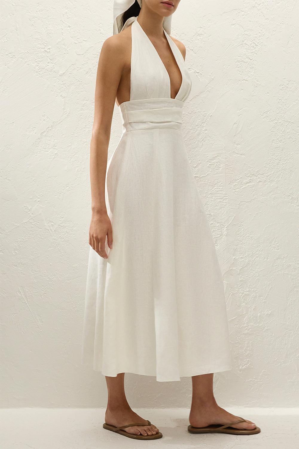 Bianca Midi Dress-WHITE-2-CLOTHINGDRESSCASUAL-FAITHFULL