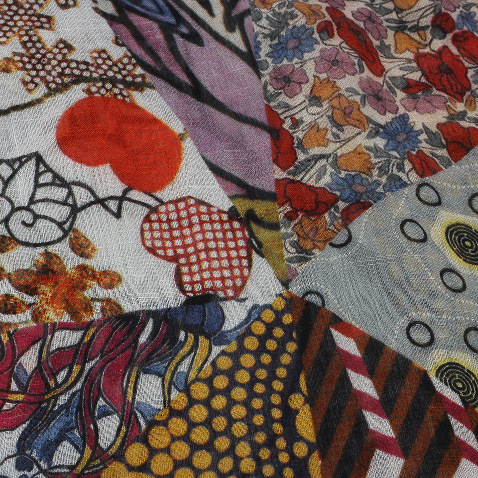 FALIERO SARTI-Flammella Scarf-GLD/GRN