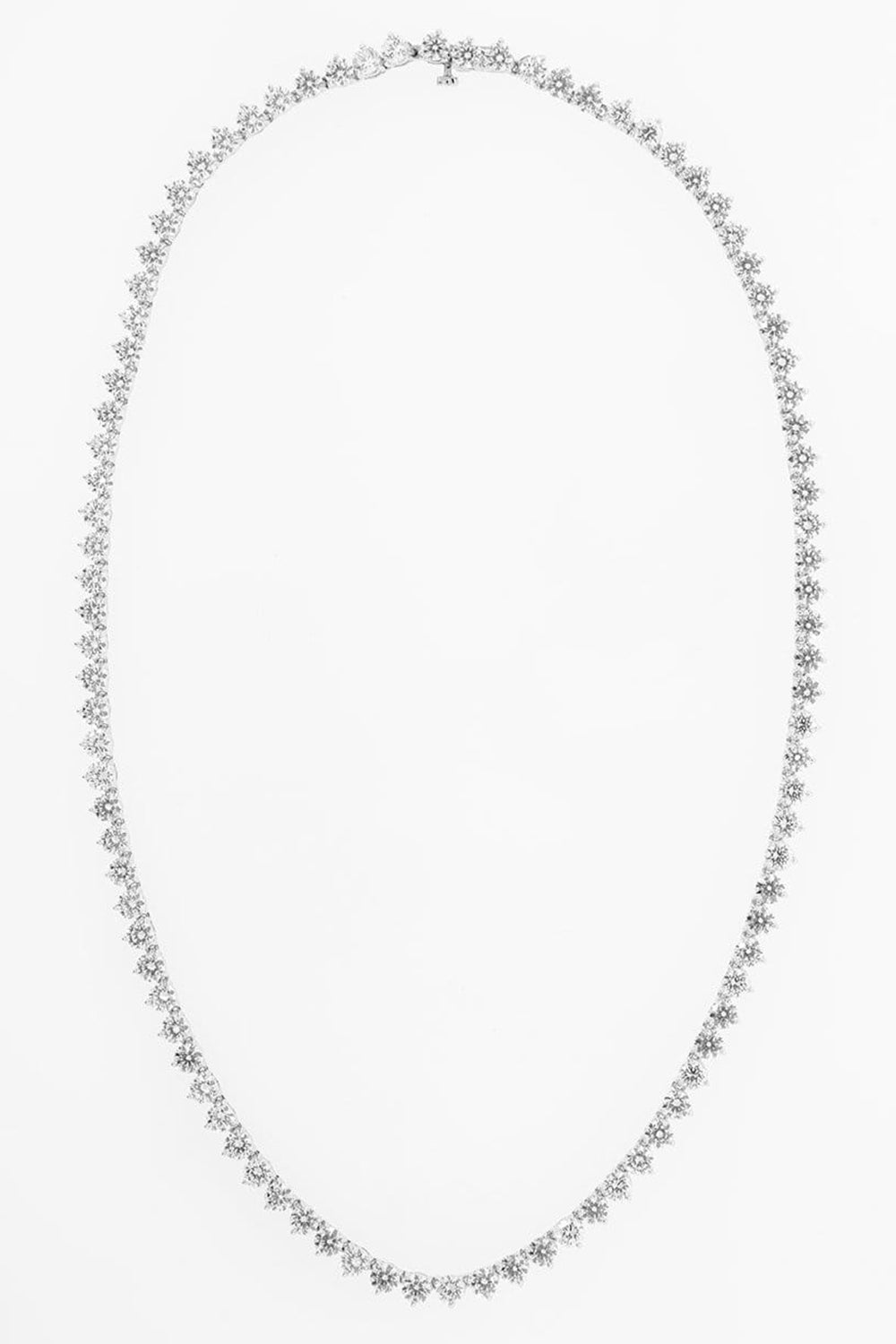 Cubic Zirconia Tennis Necklace 4MM-WHITE-JEWELRYBOUTIQUENECKLACE O-FANTASIA by DESERIO