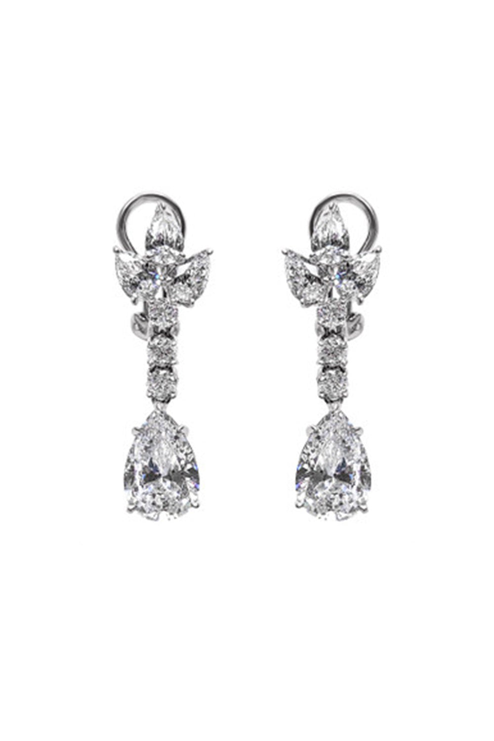 Graduated Round Cluster Top-WHITE-JEWELRYBOUTIQUEEARRING-FANTASIA by DESERIO