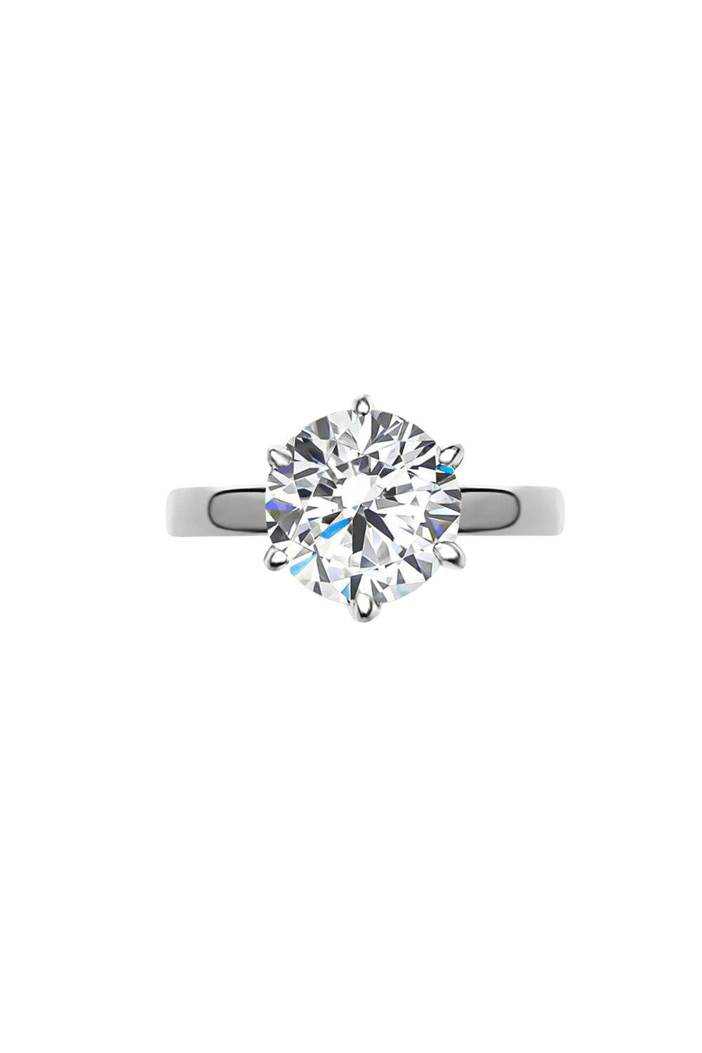 Round Solitaire Ring-WHITE GOLD-7-JEWELRYBOUTIQUERING-FANTASIA by DESERIO