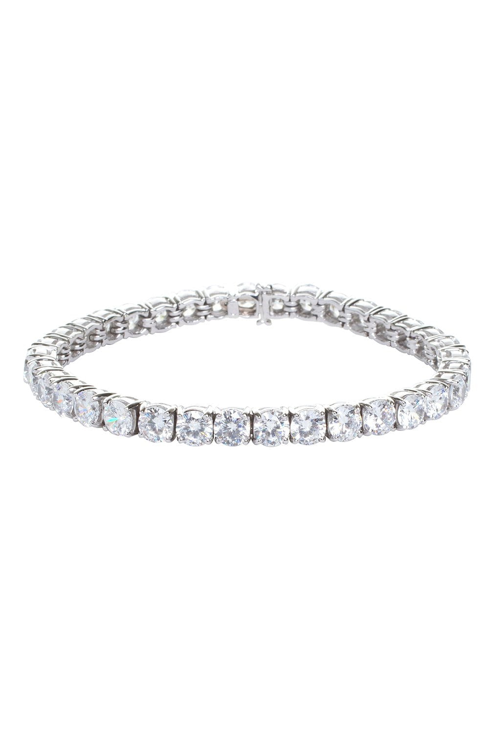 FANTASIA by DESERIO-Brilliant Cut Tennis Bracelet-WHITE