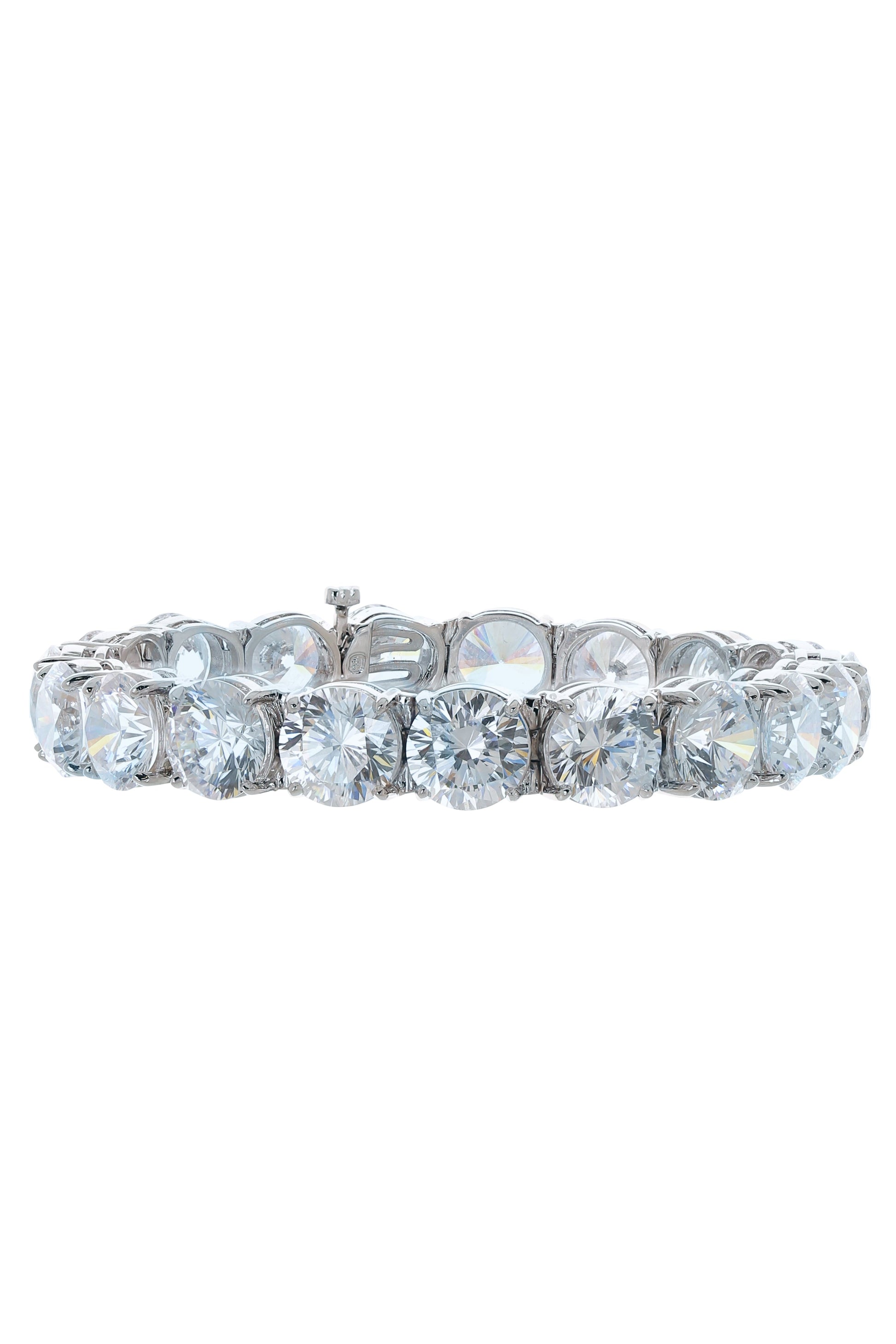 FANTASIA by DESERIO-Round CZ Tennis Bracelet-WHITE