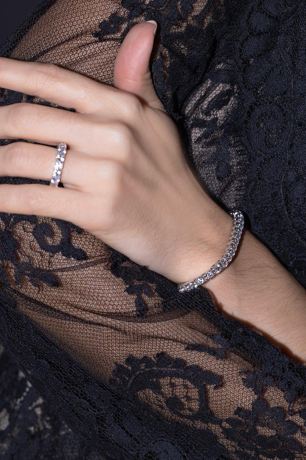 FANTASIA by DESERIO-Tennis Bracelet-WHITE