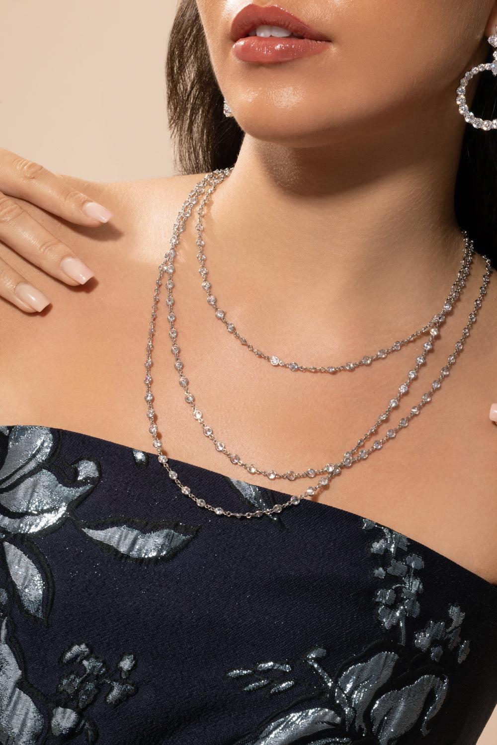 Yard Necklace-WHITE-JEWELRYBOUTIQUECHAIN-FANTASIA by DESERIO