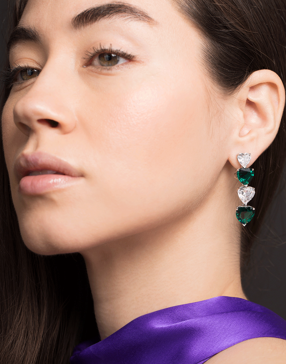 FANTASIA by DESERIO-Heart Earrings-EM CZ