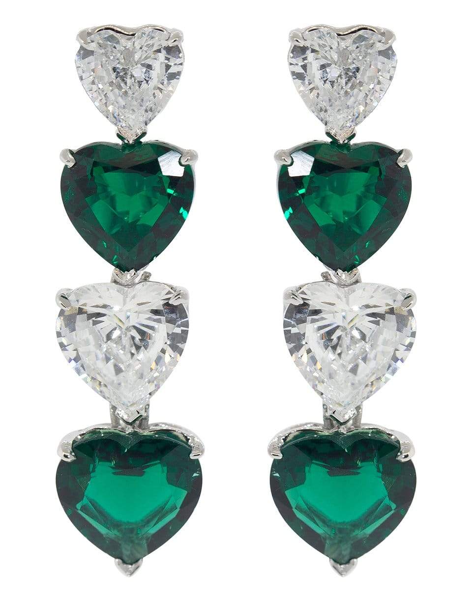 FANTASIA by DESERIO-Heart Earrings-EM CZ