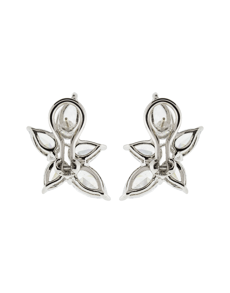 FANTASIA by DESERIO-Pear Shaped Cluster Earrings-SILVER