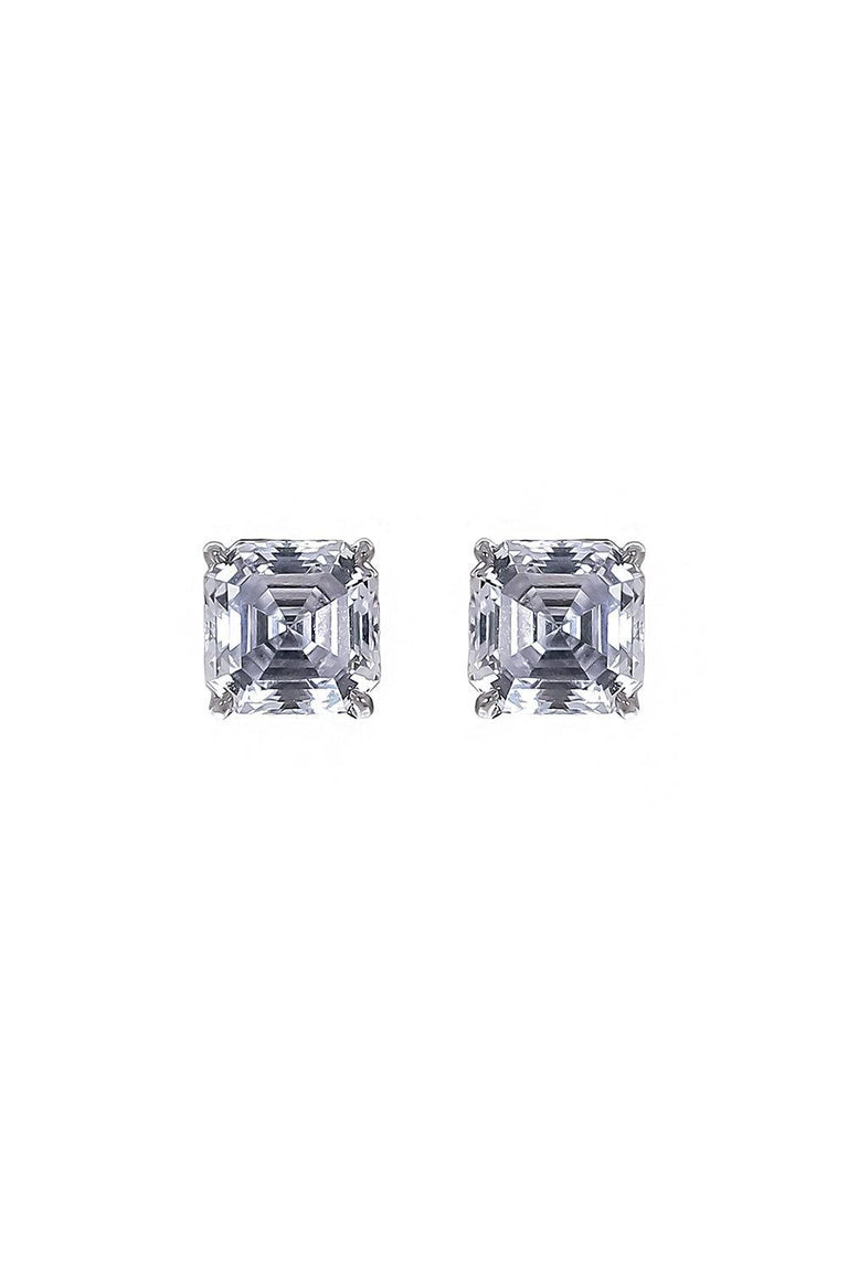 Asscher Stud Earrings